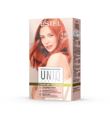 ESTEL UNIQ Sense краска-блеск д/волос без аммиака 8/45 св.русый медно-красный